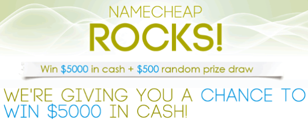 Twitter Contest: Namecheap.com Giving You $5000 Cash to Win